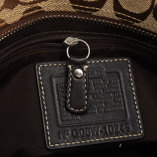 Coach 10245 Beige Brown Signature Hamptons Tote Bag