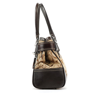 Coach 10245 Beige Brown Signature Hamptons Tote Bag