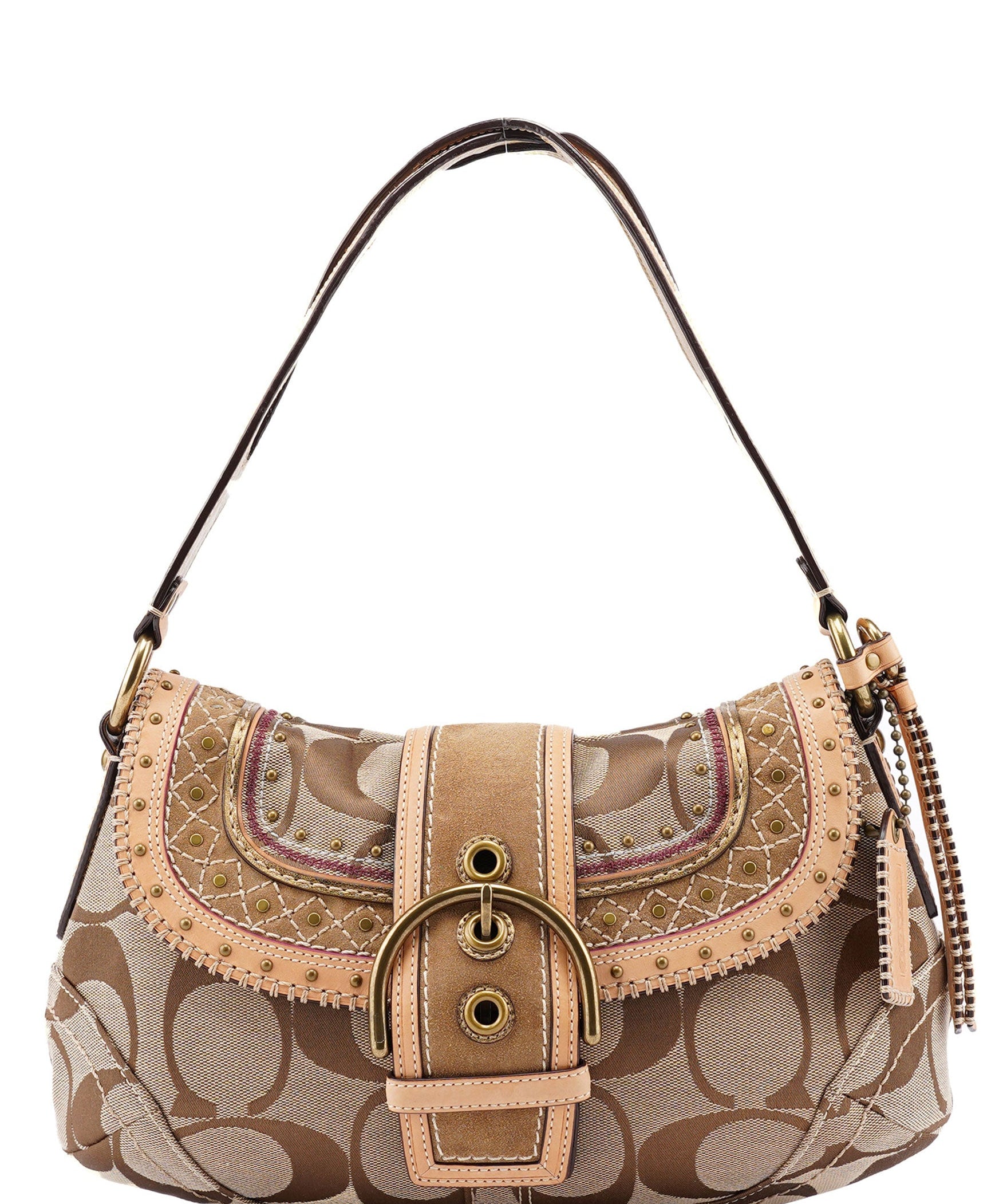 Coach 10484 Beige Signature C Soho Shoulder Bag
