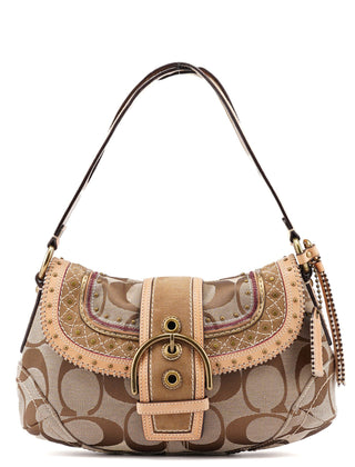 Coach 10484 Beige Signature C Soho Shoulder Bag