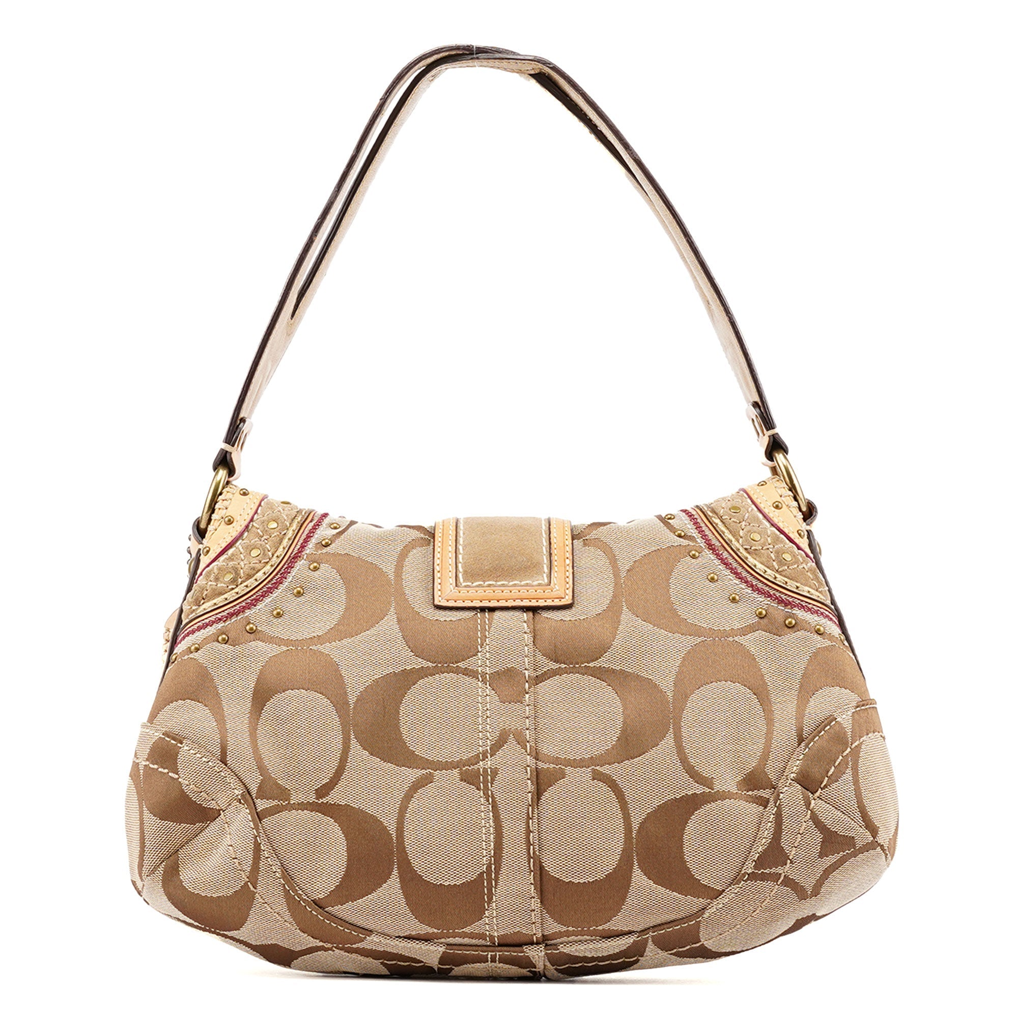 Coach 10484 Sac porté épaule Soho en toile Signature beige