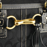 Coach 10507 Black Signature Canvas Hamptons Tote Bag