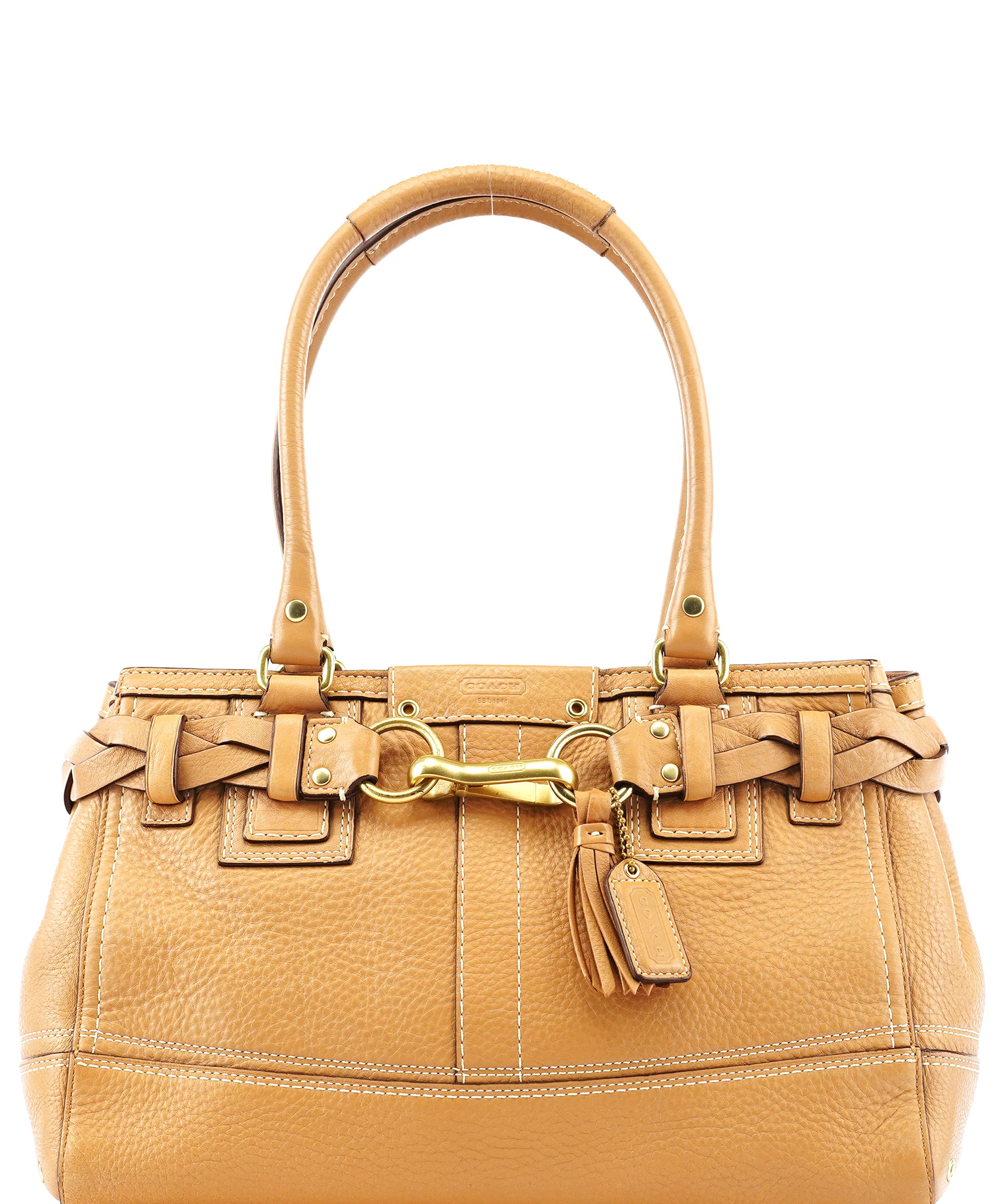 Coach 10528 Beige Leather Hamptons Tote Bag