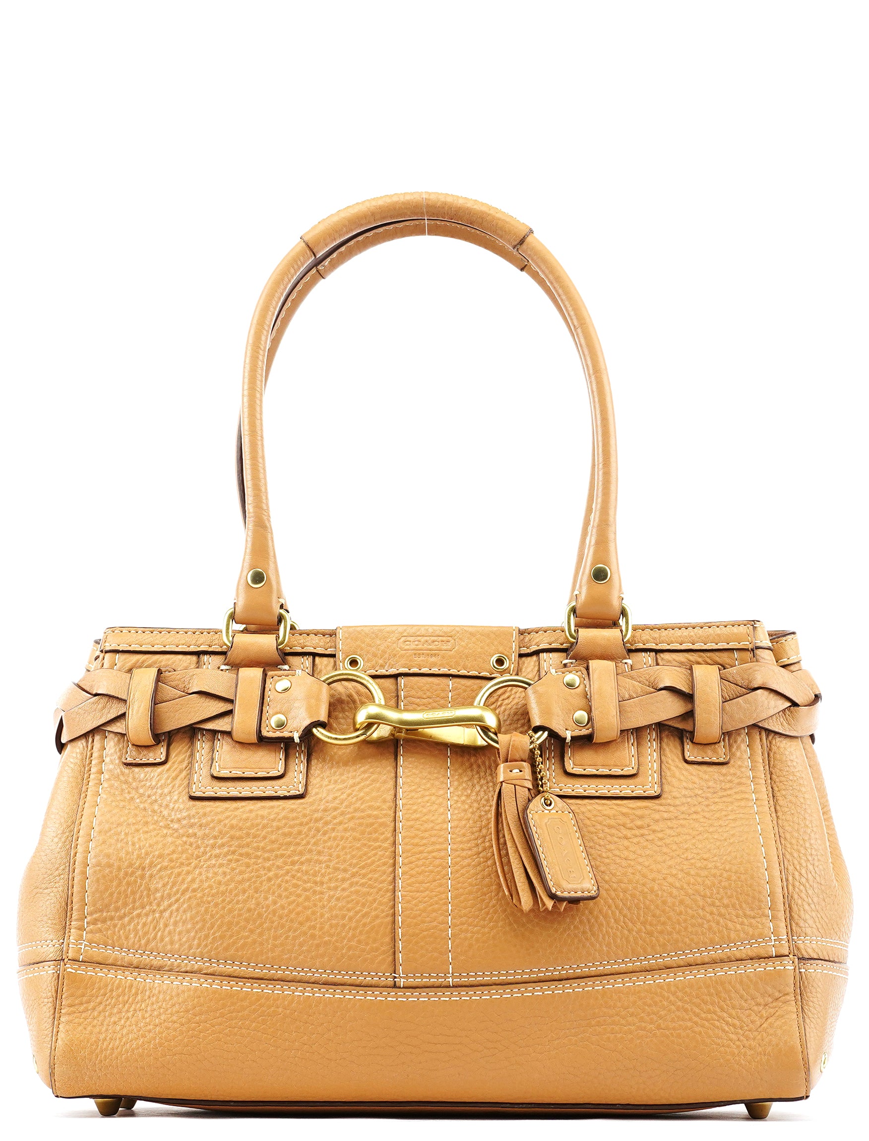 Coach 10528 Beige Leather Hamptons Tote Bag