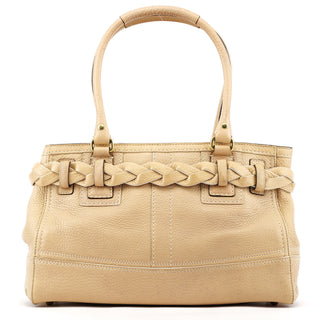 Coach 10528 Beige Pebbled Leather Hamptons Tote Bag