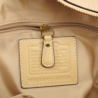 Coach 10528 Beige Pebbled Leather Hamptons Tote Bag