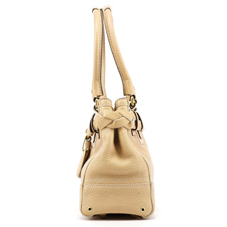 Coach 10528 Beige Pebbled Leather Hamptons Tote Bag