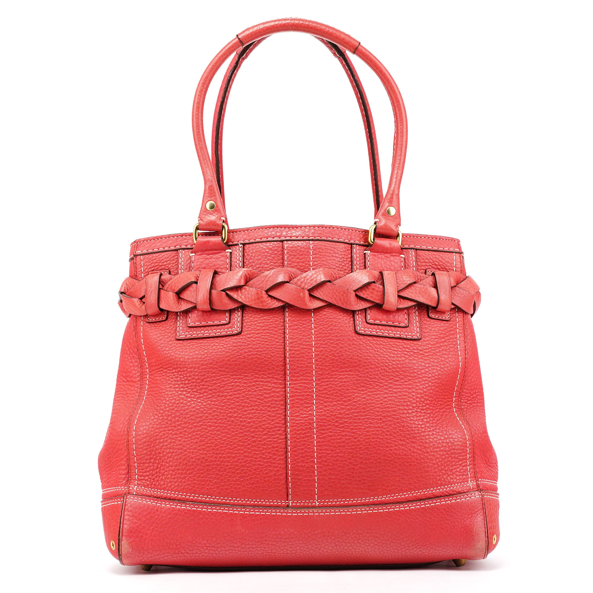 Coach 10530 Pink Pebbled Leather Hamptons Tote Bag