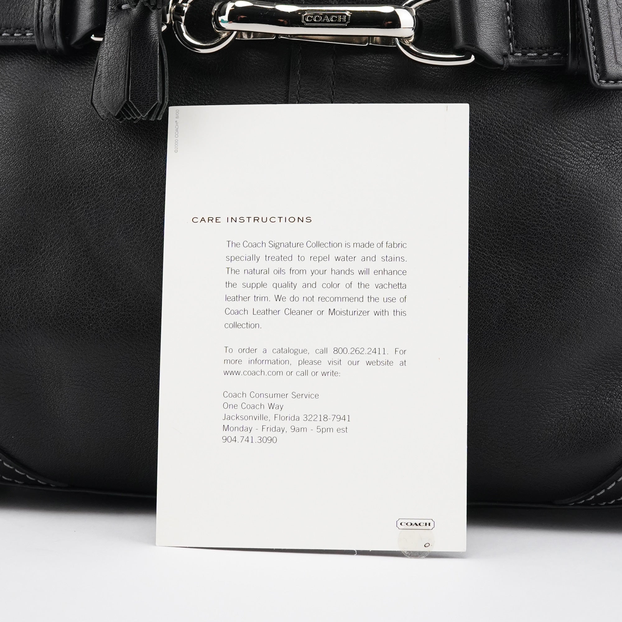 Coach 10531 Black Leather Hampton Tote Bag