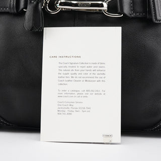 Coach 10531 Black Leather Hampton Tote Bag