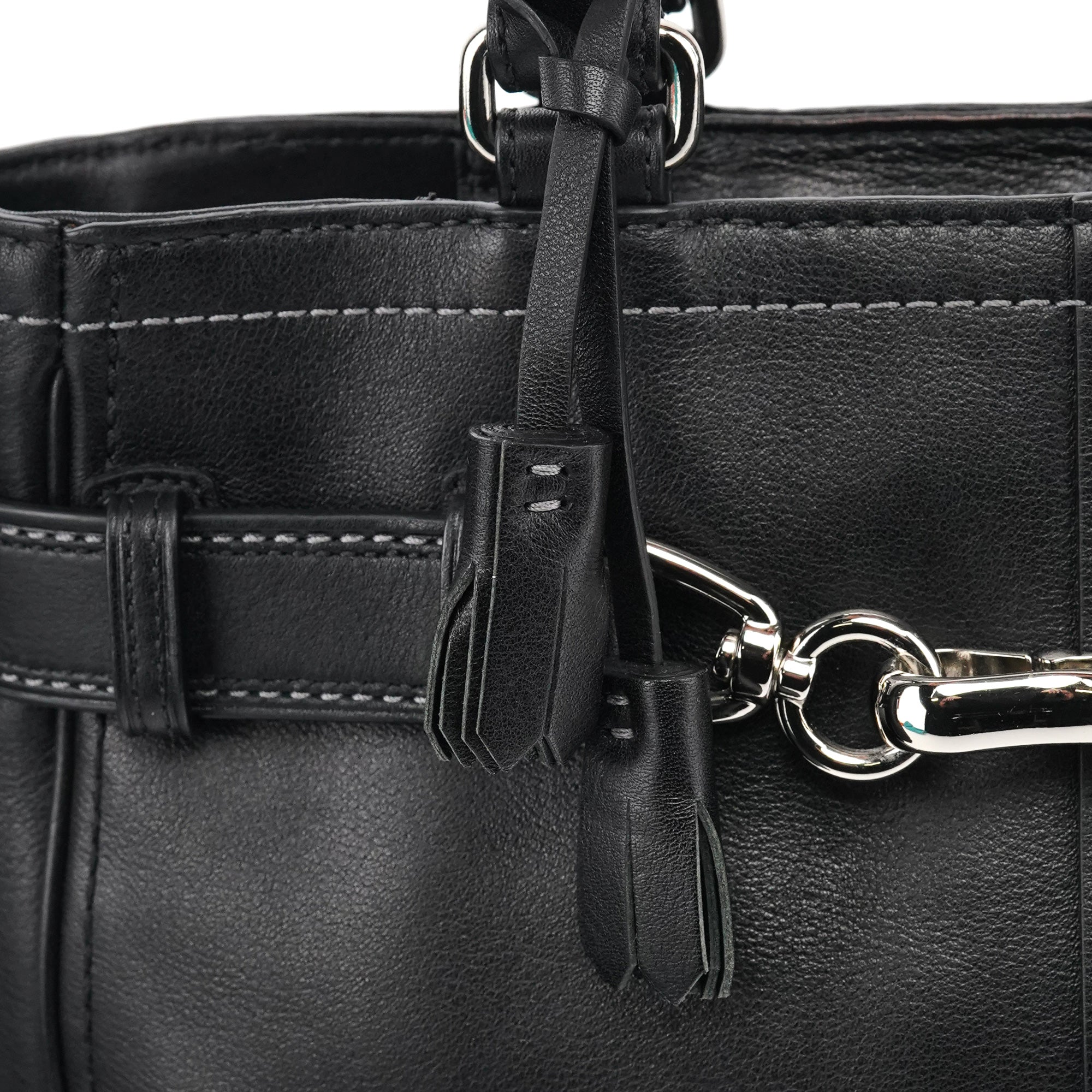 Coach 10531 Black Leather Hampton Tote Bag
