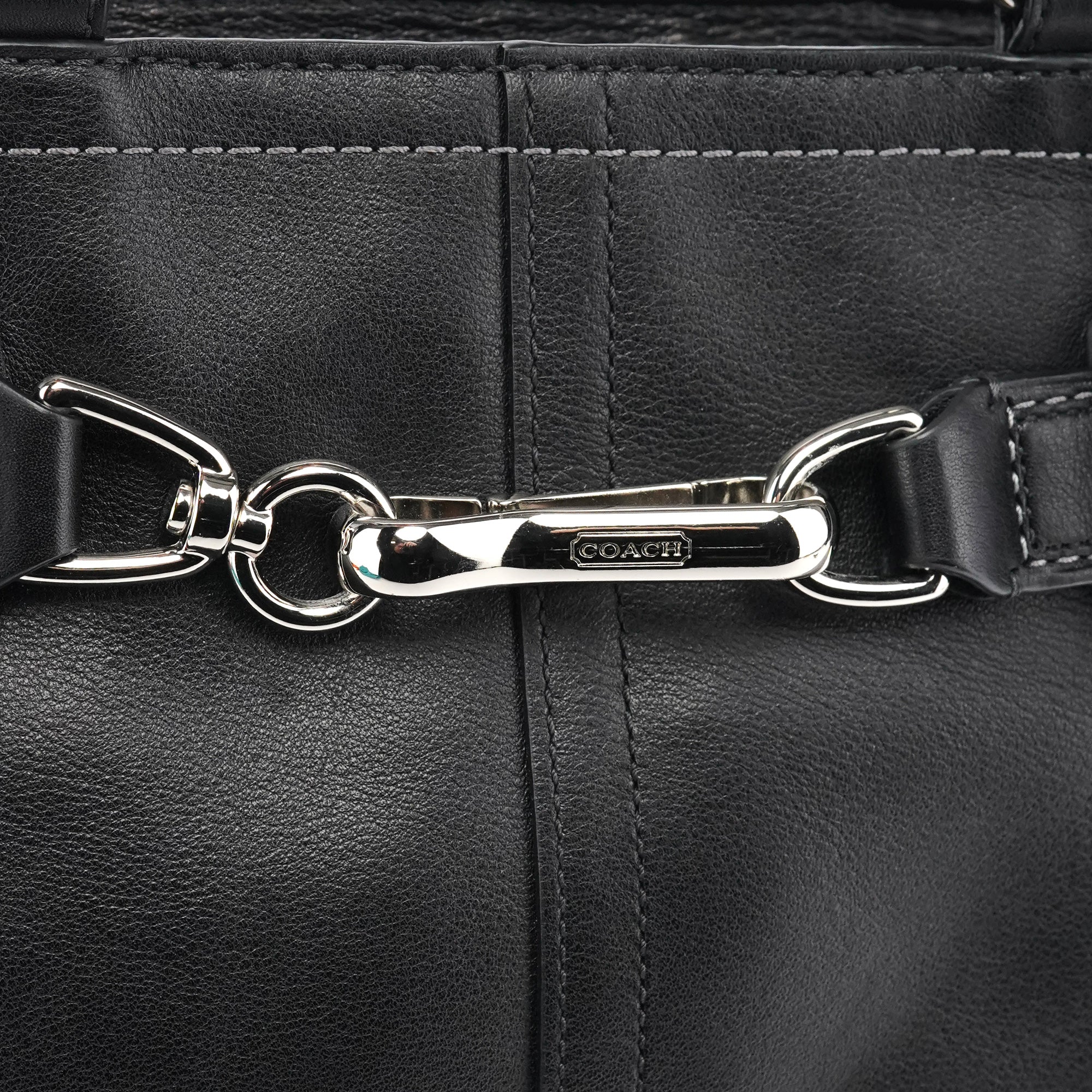 Coach 10531 Black Leather Hampton Tote Bag