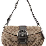 Coach 10603 Beige Brown Signature C Soho Shoulder Bag