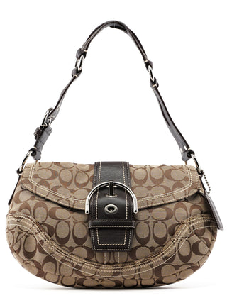 Coach 10603 Beige Brown Signature C Soho Shoulder Bag