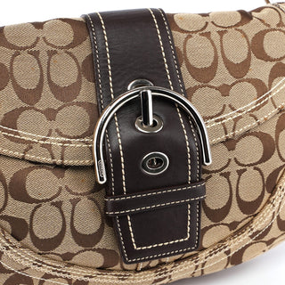 Coach 10603 Beige Brown Signature C Soho Shoulder Bag