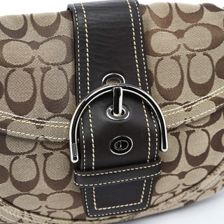 Coach 10603 Beige Brown Signature C Soho Shoulder Bag