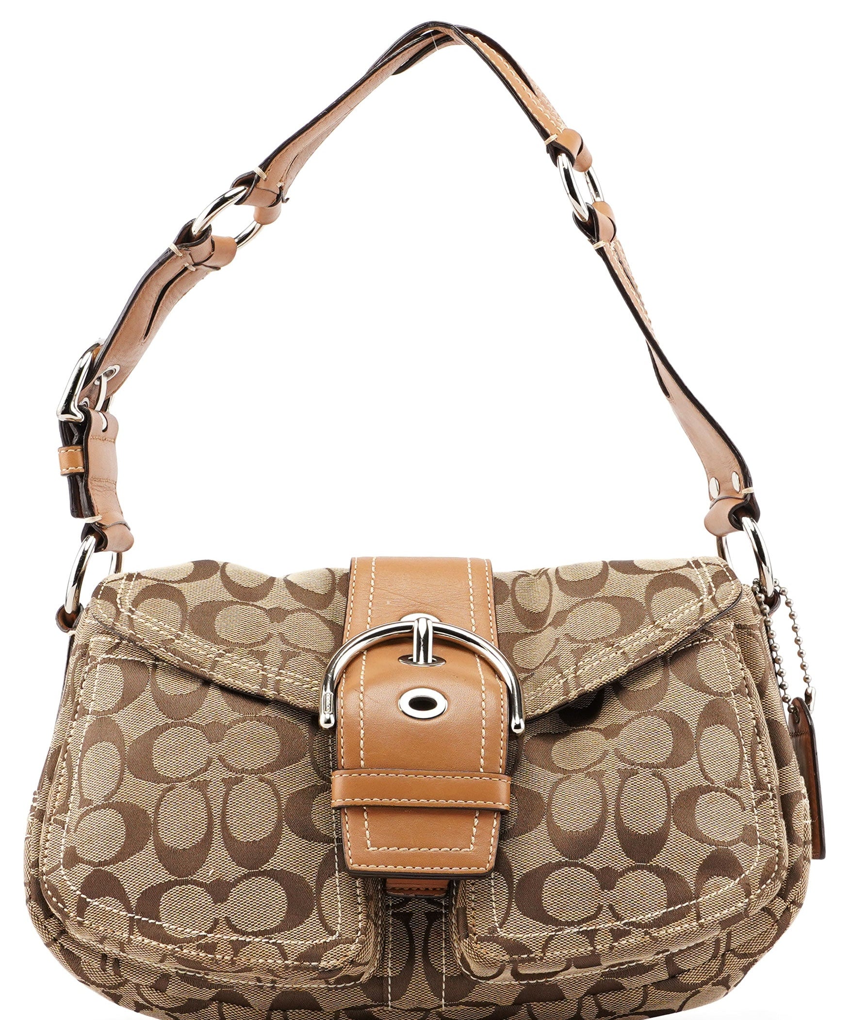 Coach 10604 Beige Signature C Soho Shoulder Bag