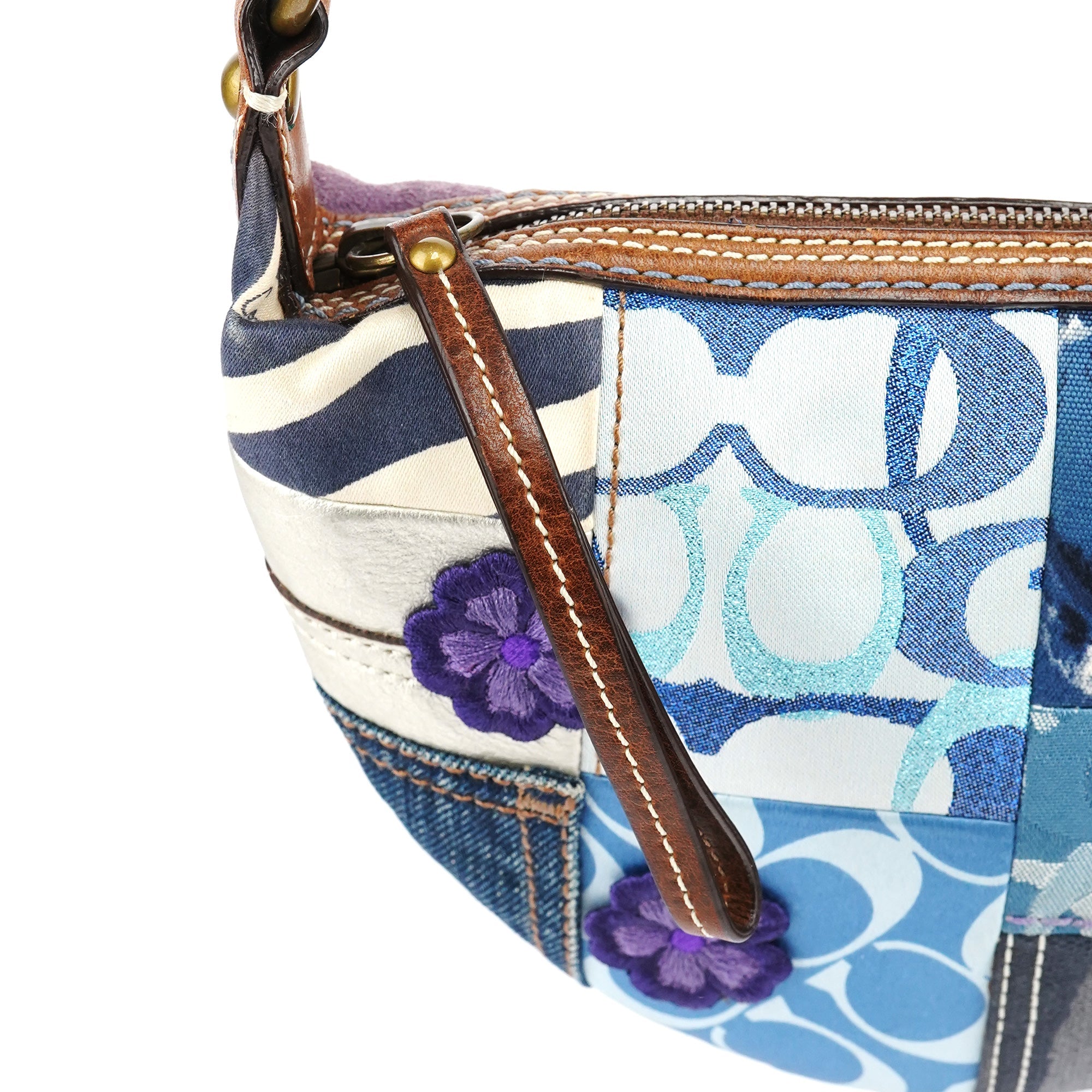 Coach 10819 Multicolour Signature Patchwork Crossbody Bag