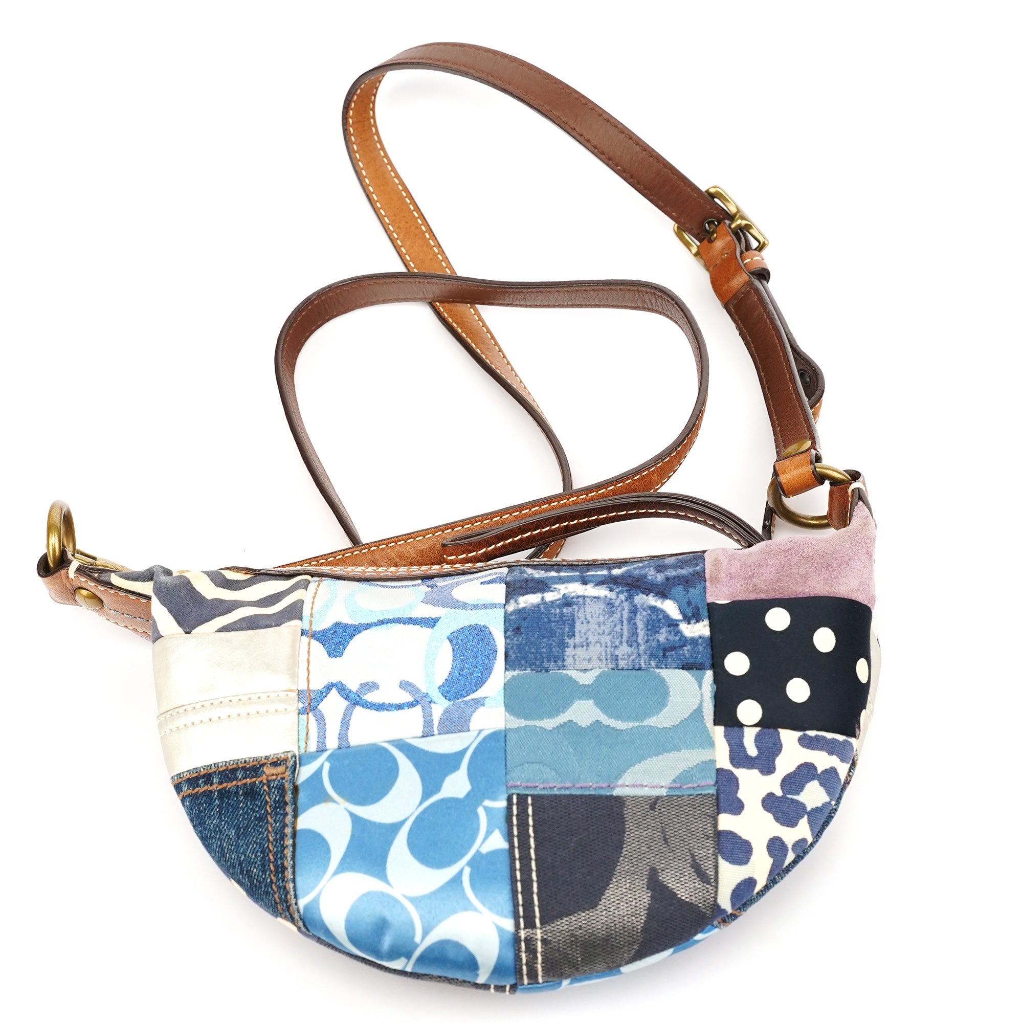 Coach 10819 Multicolour Signature Patchwork Crossbody Bag