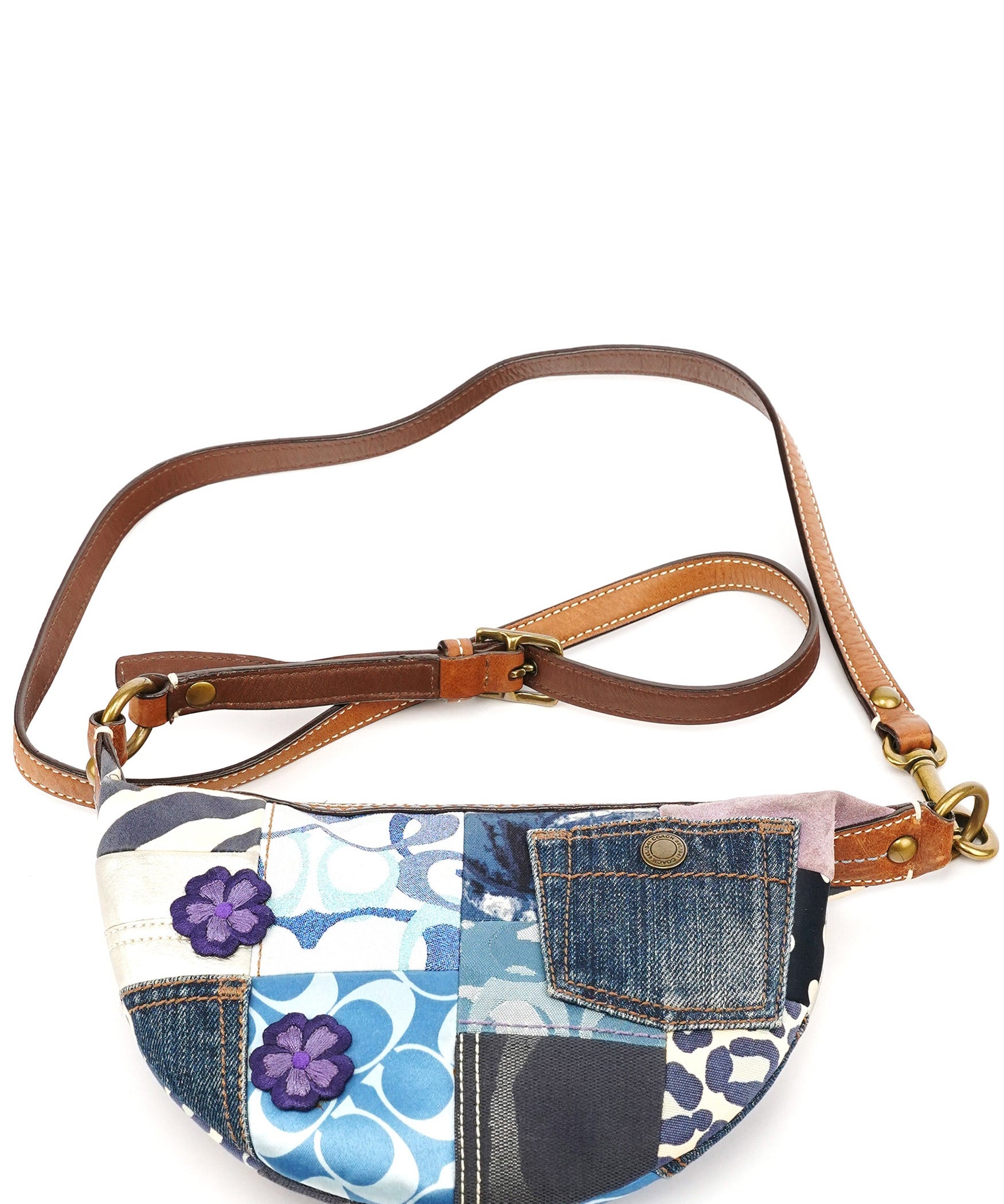 Coach 10819 Multicolour Signature Patchwork Crossbody Bag