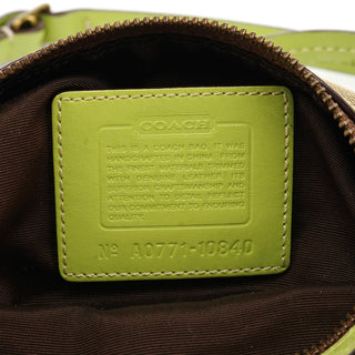 Coach 10840 Beige Green Signature 2-Way Bag