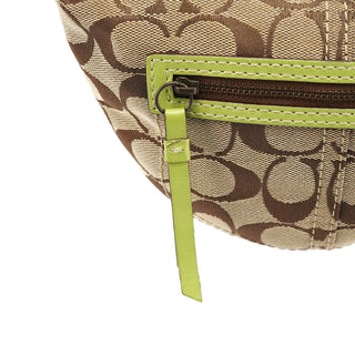 Coach 10840 Beige Green Signature 2-Way Bag