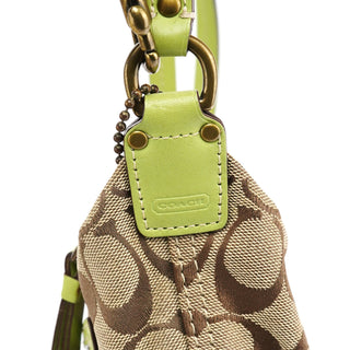 Coach 10840 Beige Green Signature 2-Way Bag