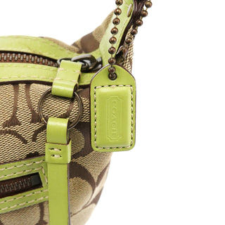 Coach 10840 Beige Green Signature 2-Way Bag
