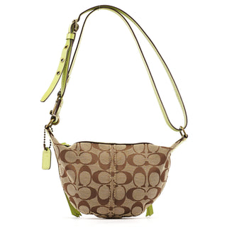Coach 10840 Beige Green Signature 2-Way Bag