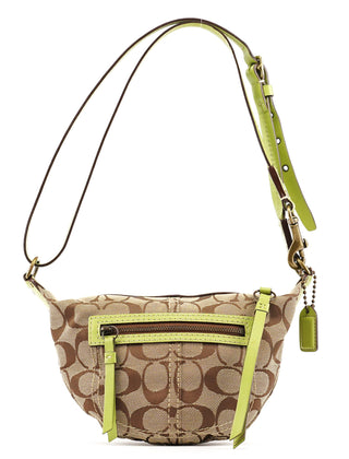 Coach 10840 Beige Green Signature 2-Way Bag