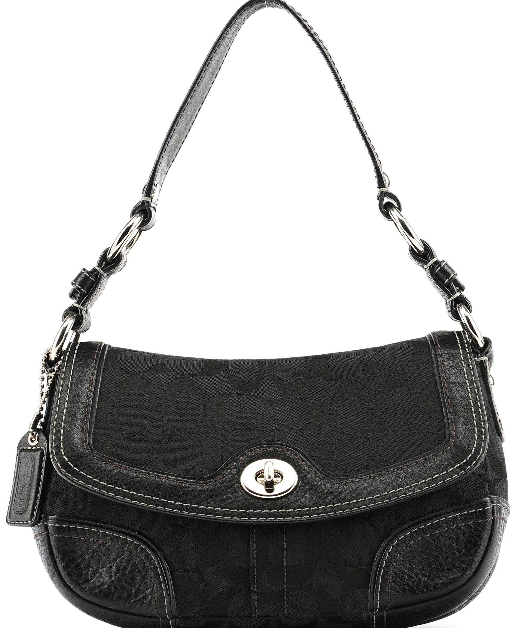 Coach 10983 Black Soho Turnlock Shoulder Bag
