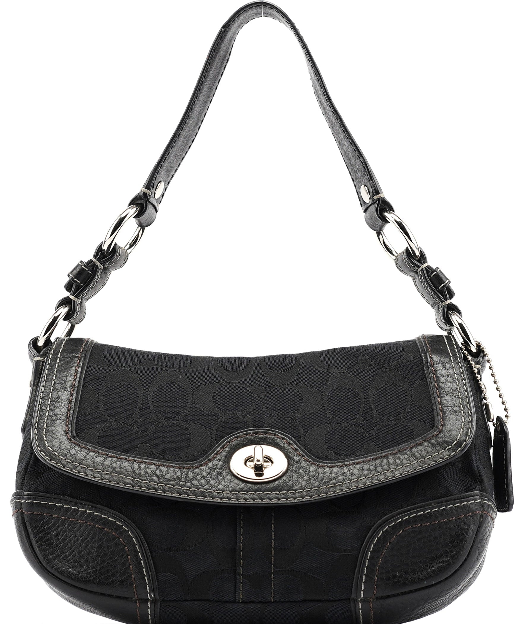 Coach 10983 Black Turnlock Shoulder Bag