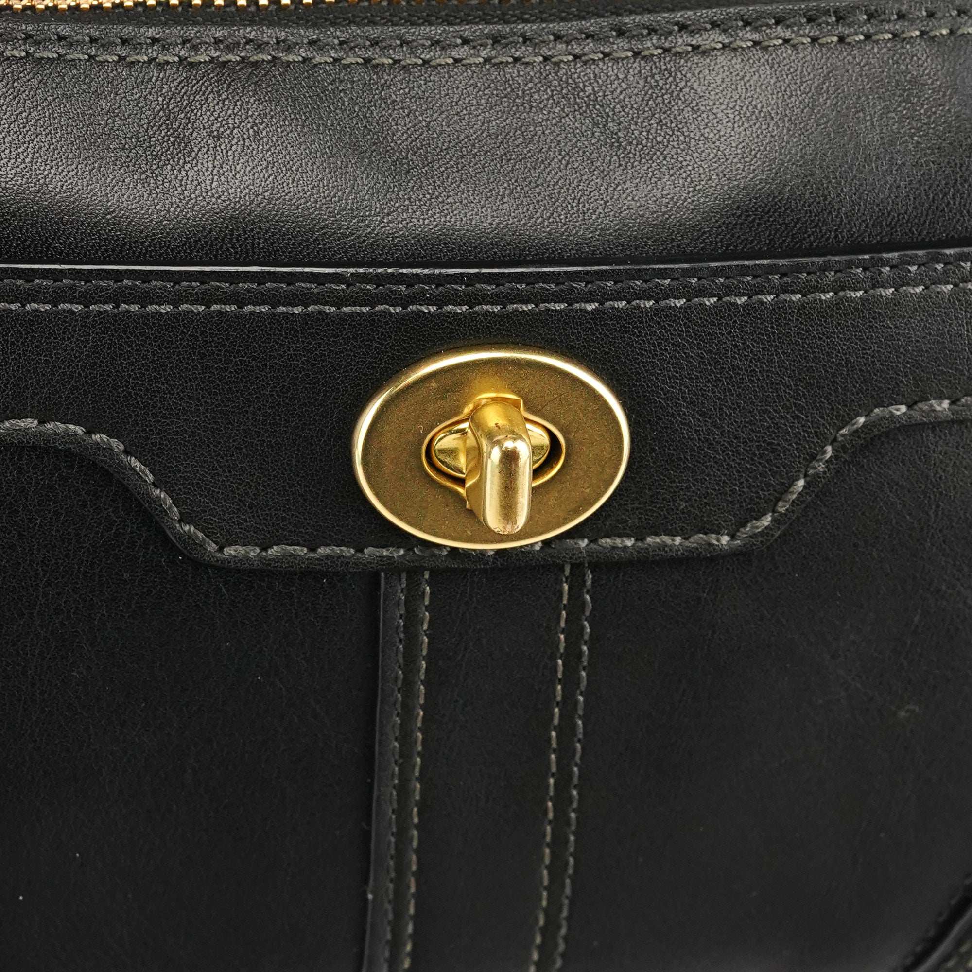 Coach 11042 Black Leather Turnlock Shoulder Bag – Rediscover Vintage
