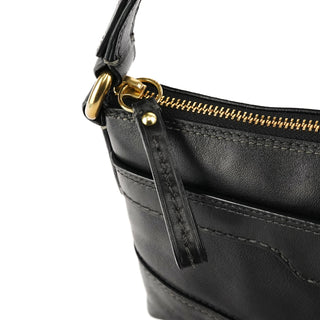 Coach 11042 Black Leather Turnlock Shoulder Bag