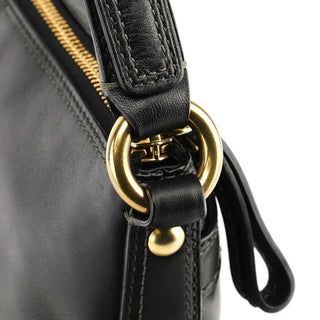 Coach 11042 Black Leather Turnlock Shoulder Bag