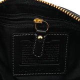 Coach 11042 Black Leather Turnlock Shoulder Bag