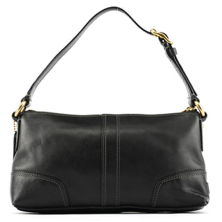 Coach 11042 Black Leather Turnlock Shoulder Bag