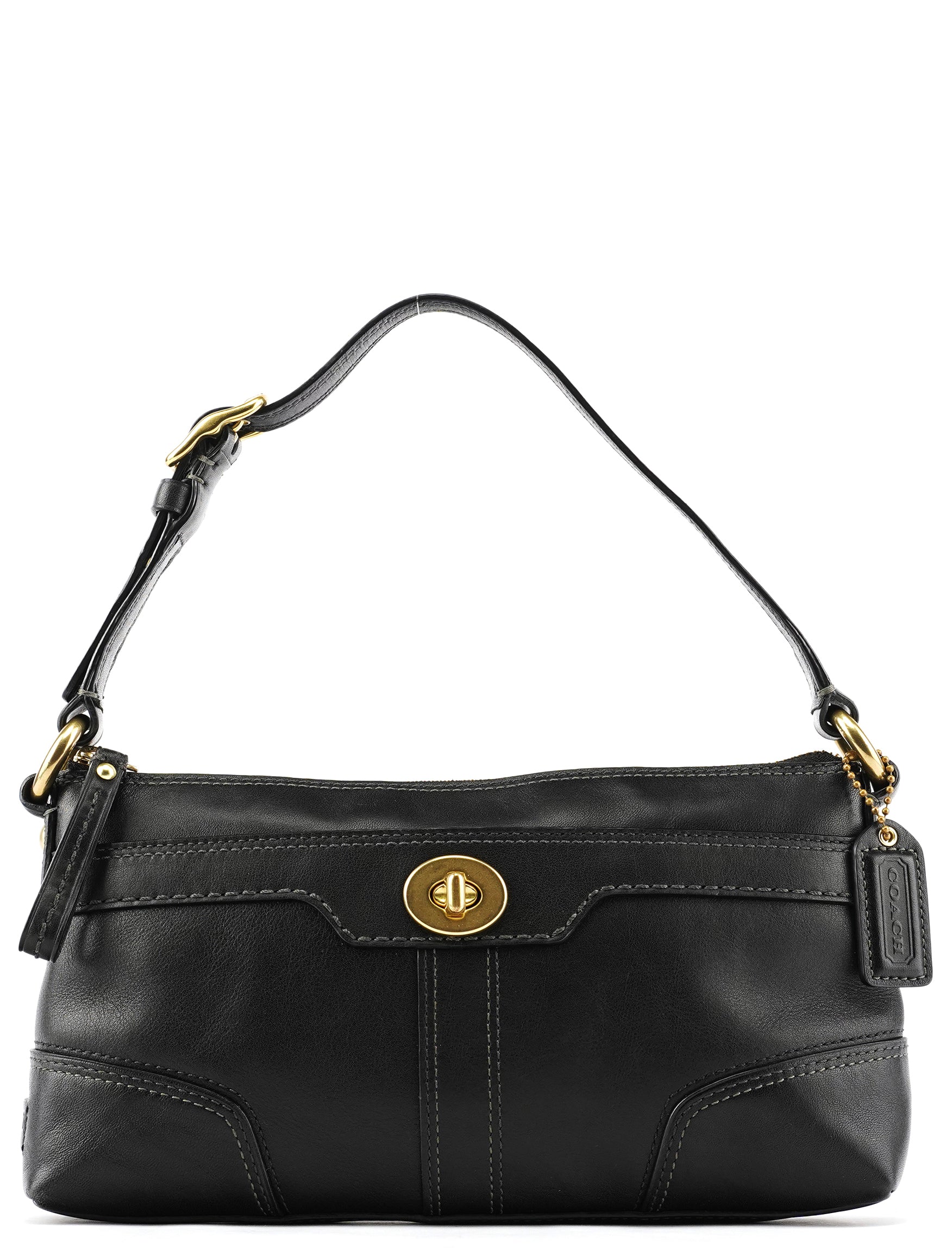 Coach 11042 Black Leather Turnlock Shoulder Bag – Rediscover Vintage