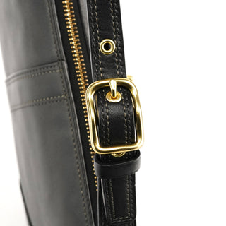 Coach 11042 Black Leather Turnlock Shoulder Bag