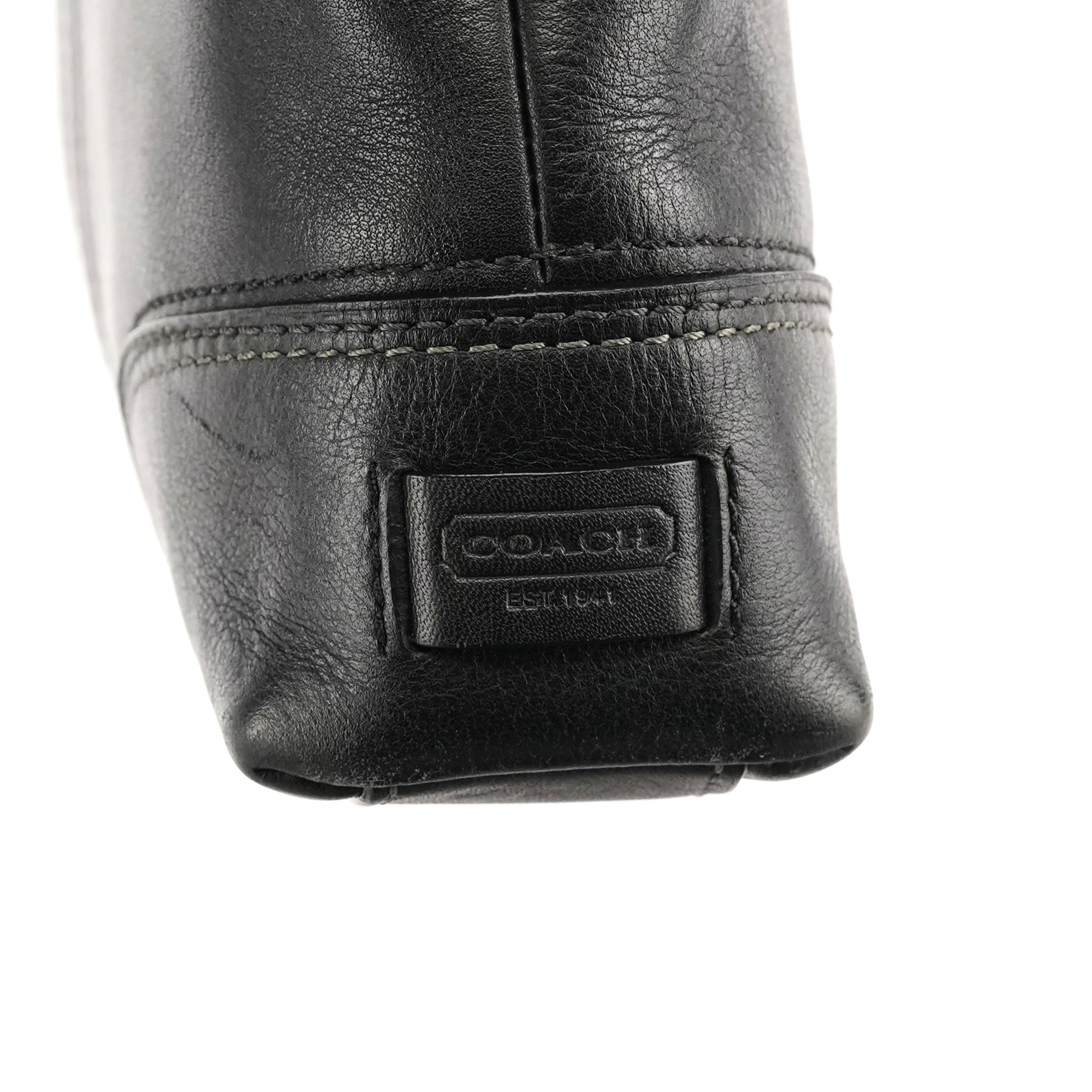 Coach 11042 Black Leather Turnlock Shoulder Bag