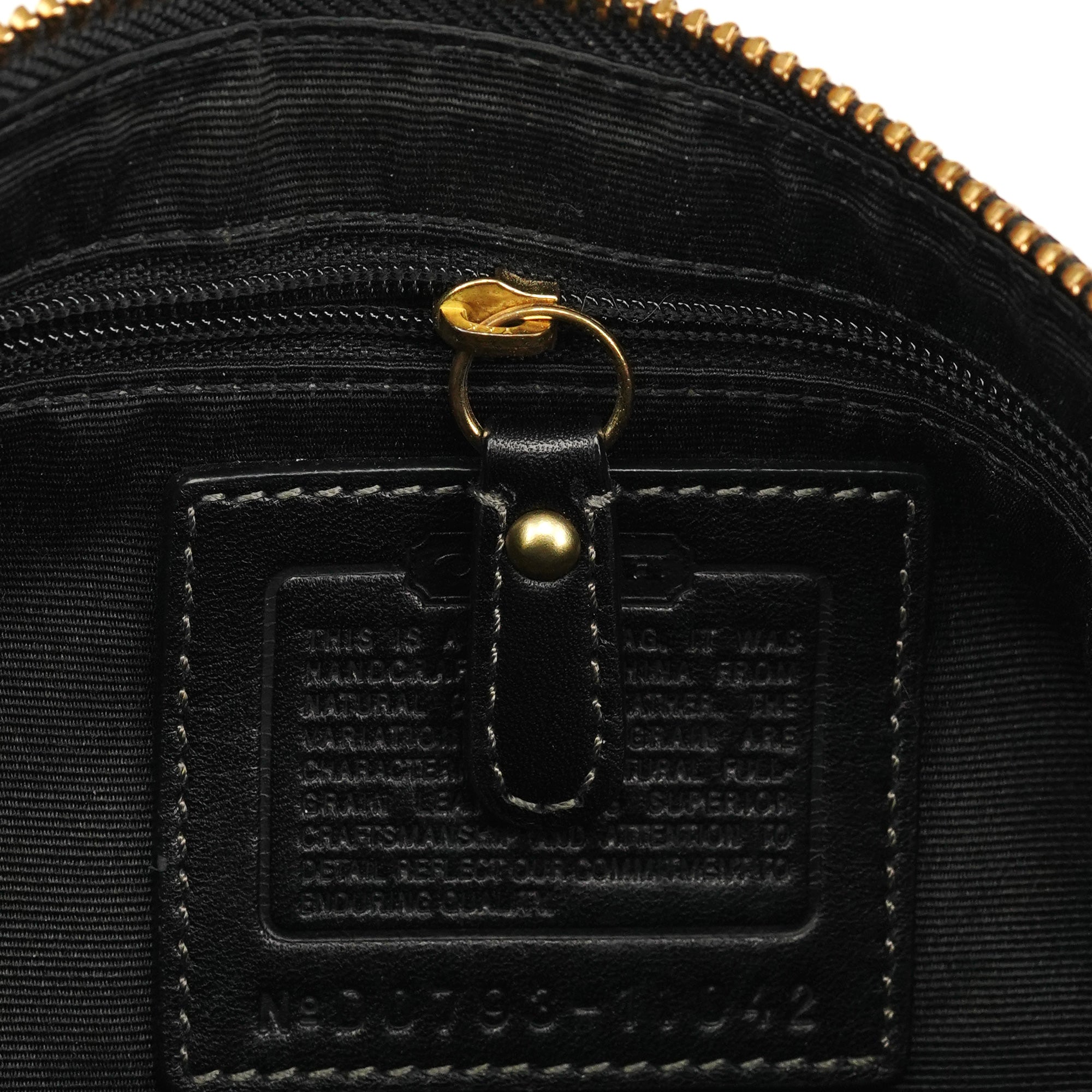 Coach 11042 Black Leather Turnlock Shoulder Bag