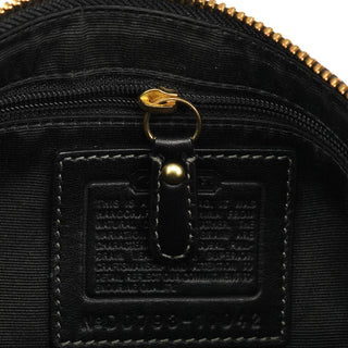 Coach 11042 Black Leather Turnlock Shoulder Bag