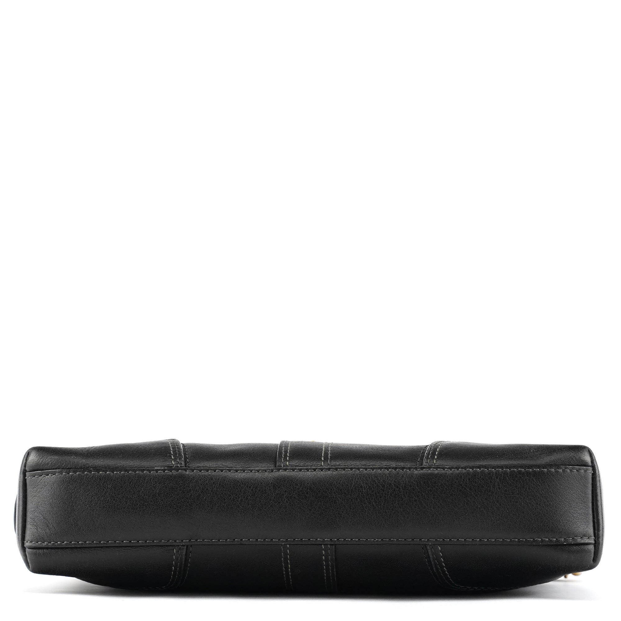 Coach 11042 Black Leather Turnlock Shoulder Bag