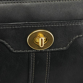 Coach 11042 Black Leather Turnlock Shoulder Bag