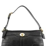 Coach 11042 Black Leather Turnlock Shoulder Bag