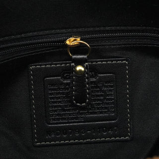 Coach 11047 Black Leather Turnlock Tote Bag