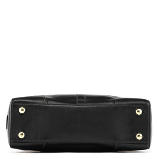 Coach 11047 Black Leather Turnlock Tote Bag
