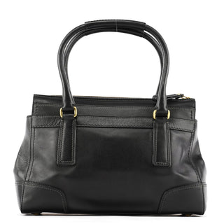 Coach 11047 Black Leather Turnlock Tote Bag
