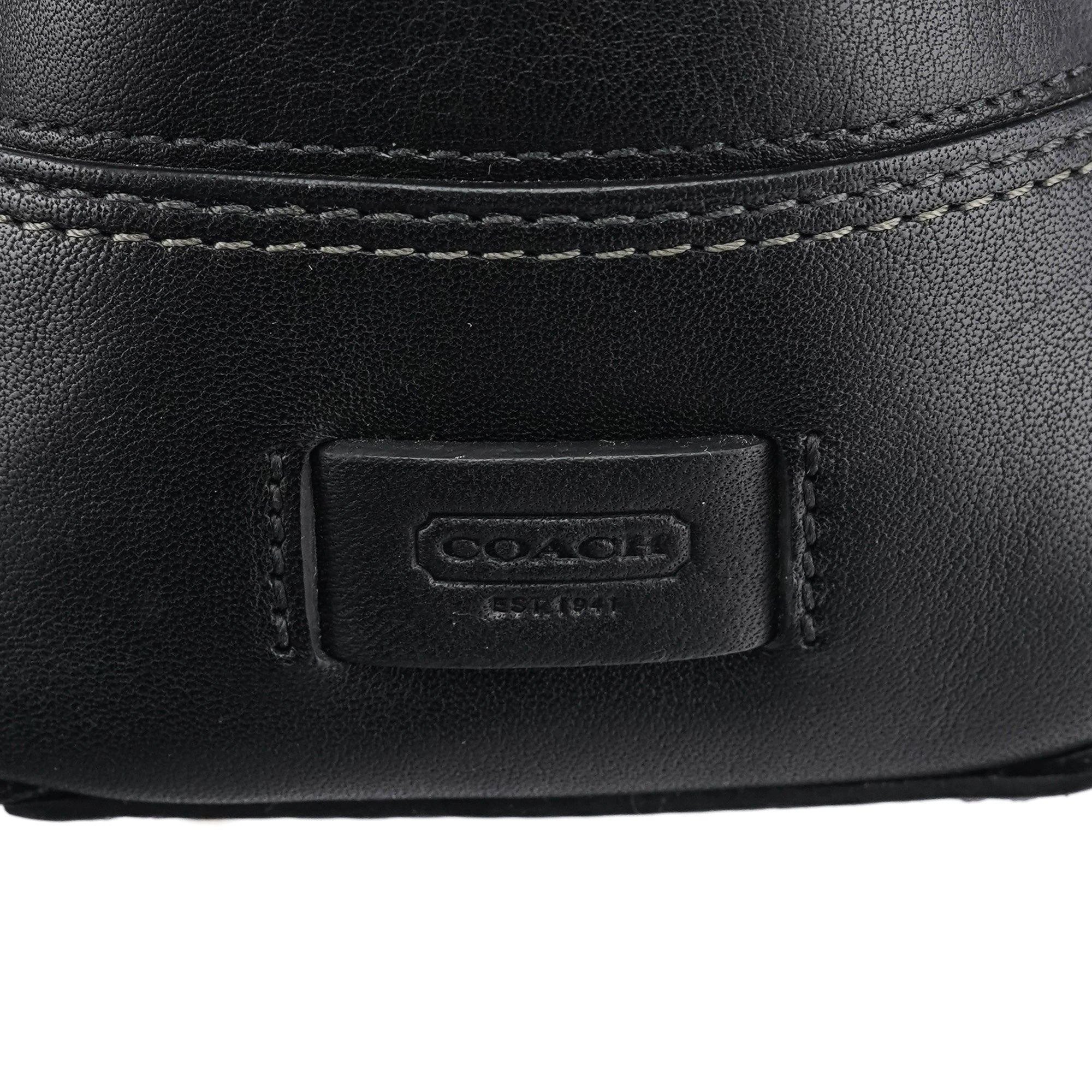 Coach 11047 Sac cabas Turnlock en cuir noir