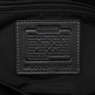 Coach 11047 Black Leather Turnlock Tote Bag